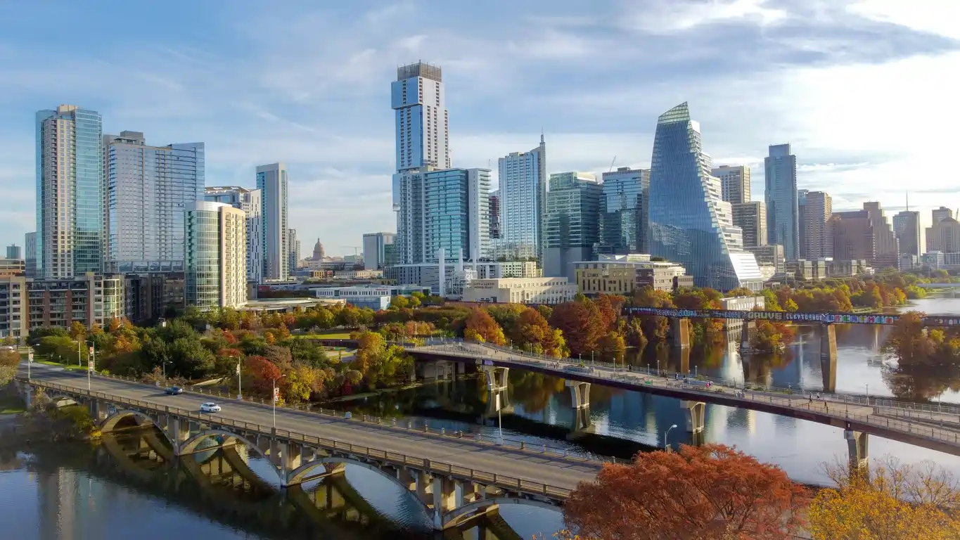 Austin, TX, cityscape.